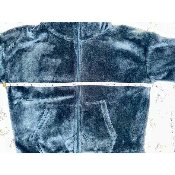 CHAMPION TEAL BLUE FAUX FUR WARMUP YOGA GORPCORE JACKET XS - Picture 5 of 7